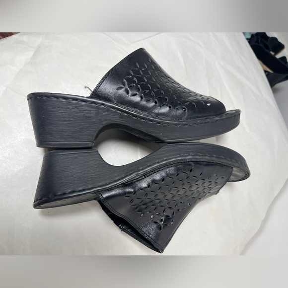 Josef Seibel Rebecca 25 Women Black Leather Slide Platform Sandals. 39 US 8 - Picture 7 of 11